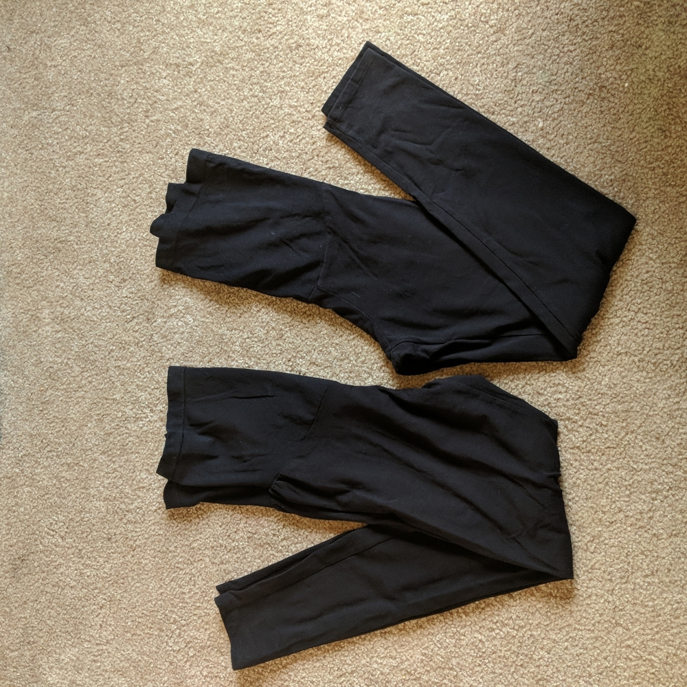 2 Motherhood Maternity Full Panel Black Leggings